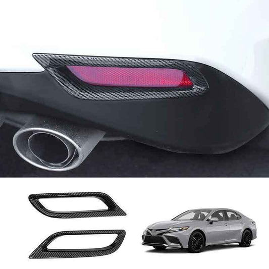 Carbon Fiber ABS Car Rear Fog Light Lamp Cover Trim Fit for Toyota for Camry 2018-23
