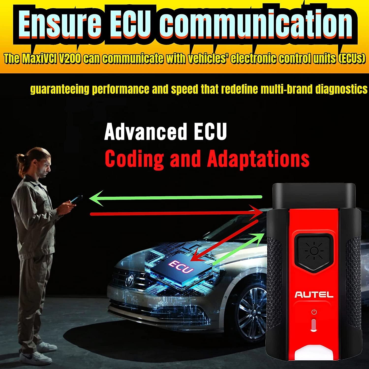 MaxiVCI V200 Wireless Diagnostic Interface For MS906 PRO/ITS600K8