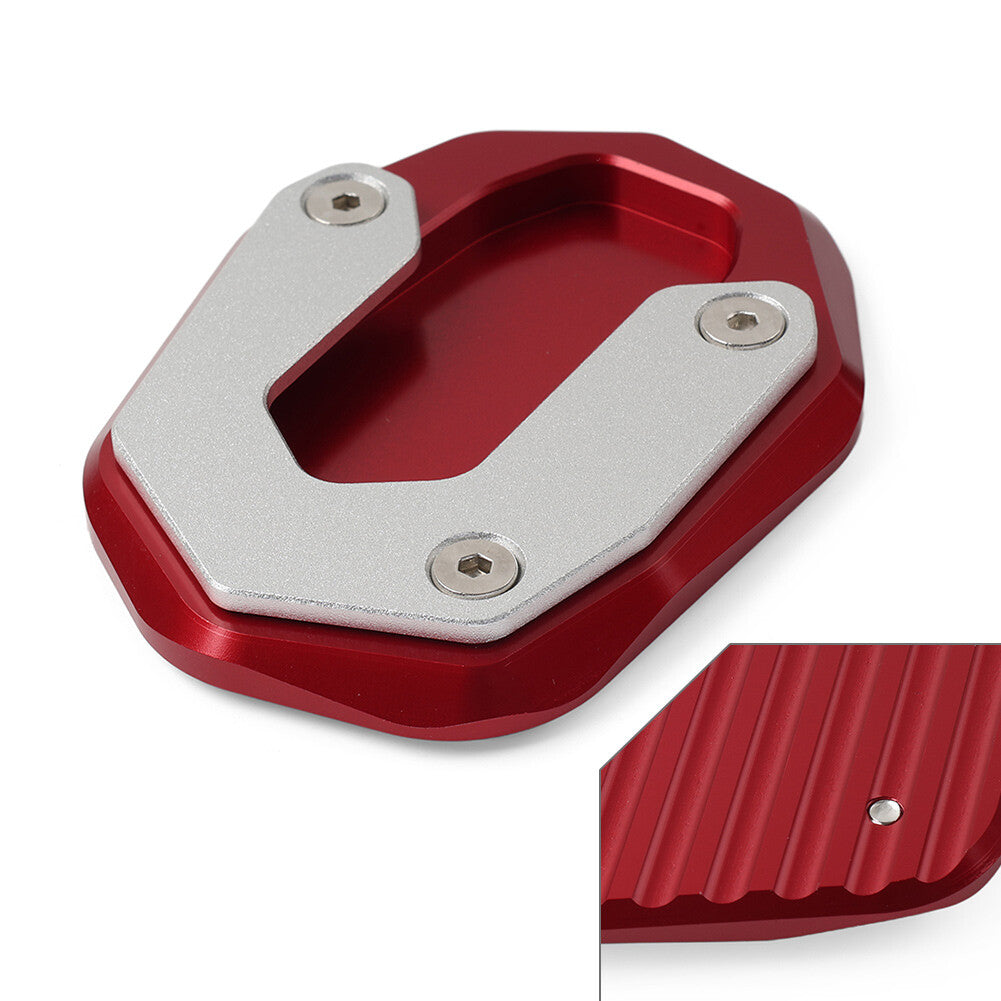 Kickstand Foot Side Stand Plate Extension Pad for Ducati Scrambler 800 14-18 red