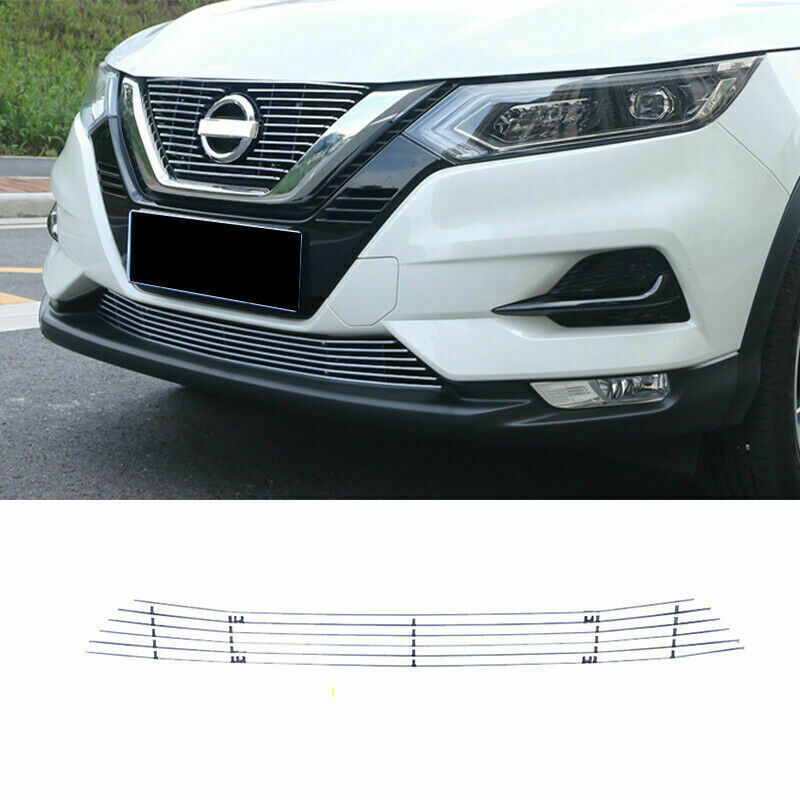 for Nissan Rogue Sport 2017-2021 Chrome Front Lower Mesh Grille Grill Cover Trim