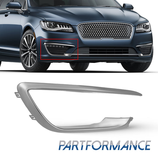 Front Passenger Right Fog Light Trim Exterior for CHRome For 2017 - 2020 for Lincoln MKZ - v
