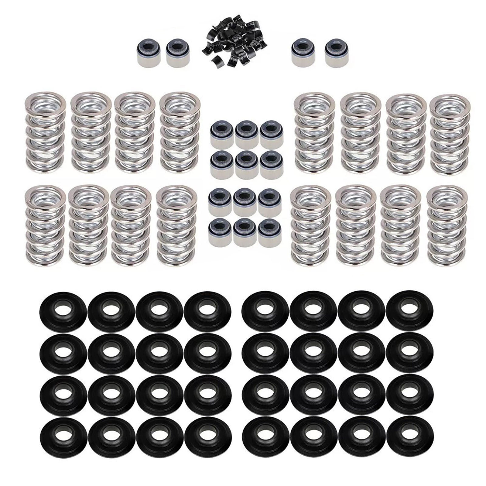 16Set Dual Valve Spring Steel Retainers For LS .660 4.8 5.3 6.0 LS1/LS2/3 SK001