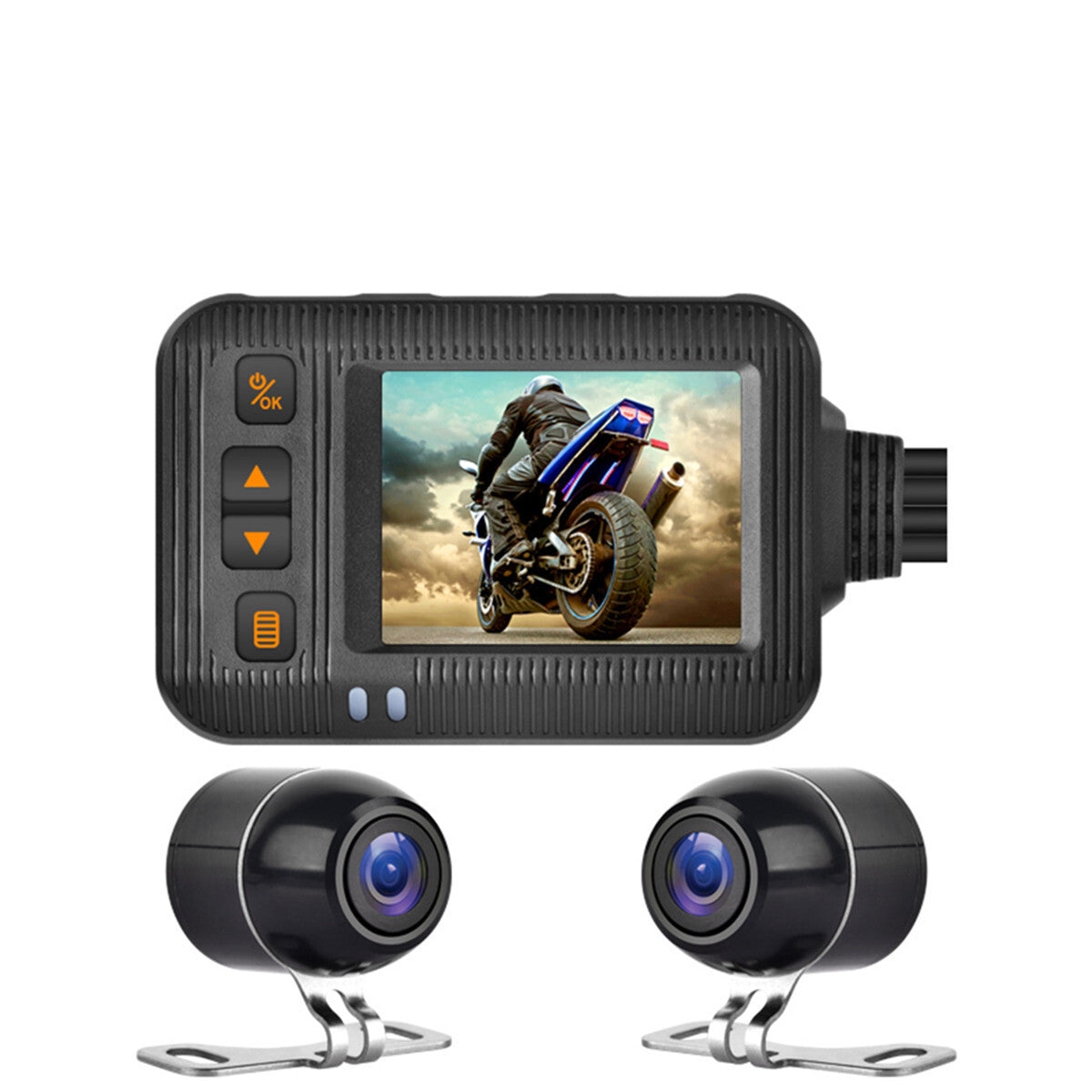 Waterproof Motorcycle DVR Dash Cam Front Rear Dual Lens Recorder Night Vision