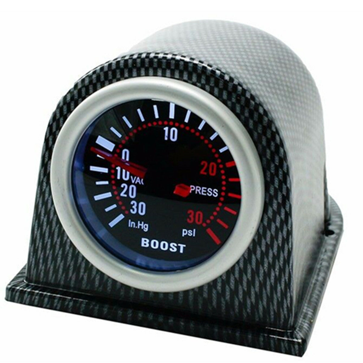 2In 52mm PSI Car LED Turbo Boost Pressure Gauge Needle Pointer Meter Smoke Lens