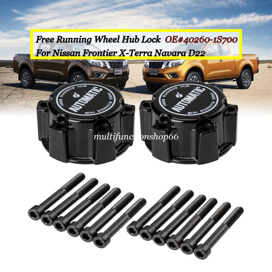 2X Running Wheel Hub Lock for Nissan Frontier X-Terra Navara D22 2.4L? 3.3L Q