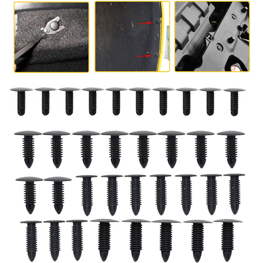 Car Body Push Pin Rivet Trim Panel Fastener Clip Moulding Assortment 5/6/7/8mm