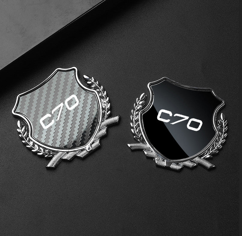 Black side fender and window badge decals for Volvo XC60 cars.