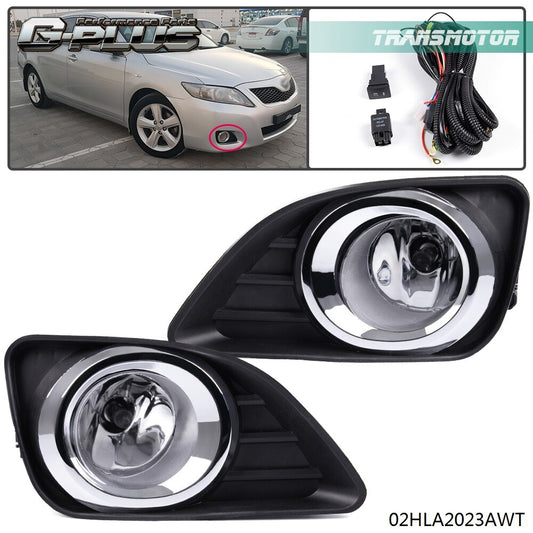 Fits 2010 - 2011 for Camry Clear Bumper Light Driving Fog Light + Switch Pair - v