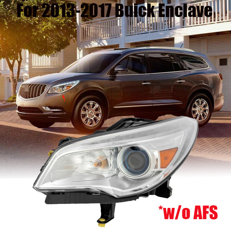 HID/Xenon w/o AFS Projector Headlight Driver Side For 2013-2017 for Buick Enclave n