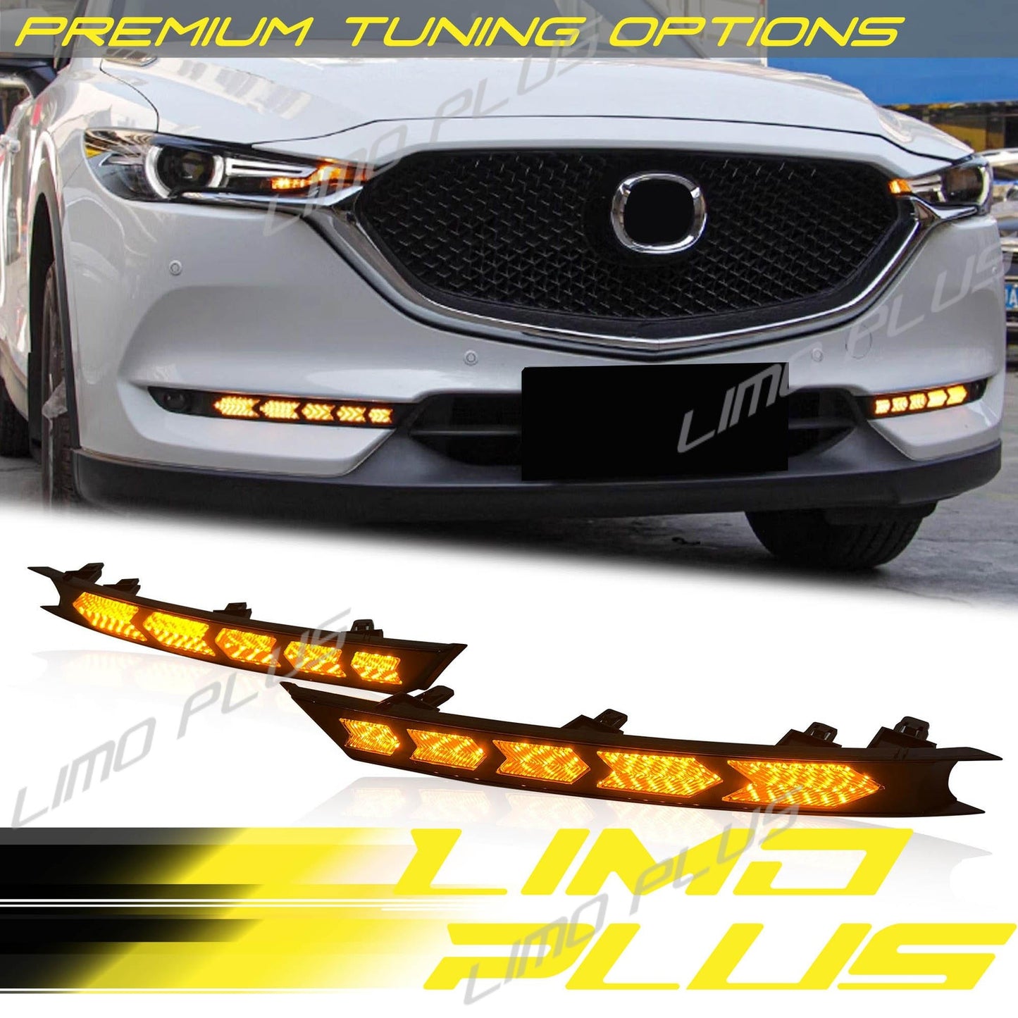 For 2017 - 2021 for Mazda CX-5 LED Daytime Running Lights DRL Fog Lights Turn Signals v