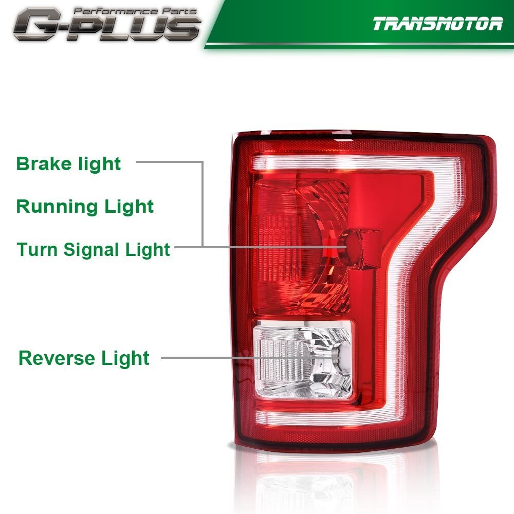 Fits 15-17 for LH & RH Halogen Tail Light Assembly Brake Light - v