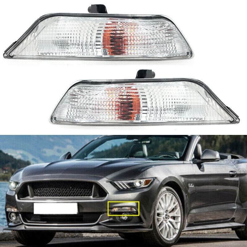 Pair Front Fog Light Turn Signal for Ford for Mustang for MusTang 2.3T/5.0 2015-2017