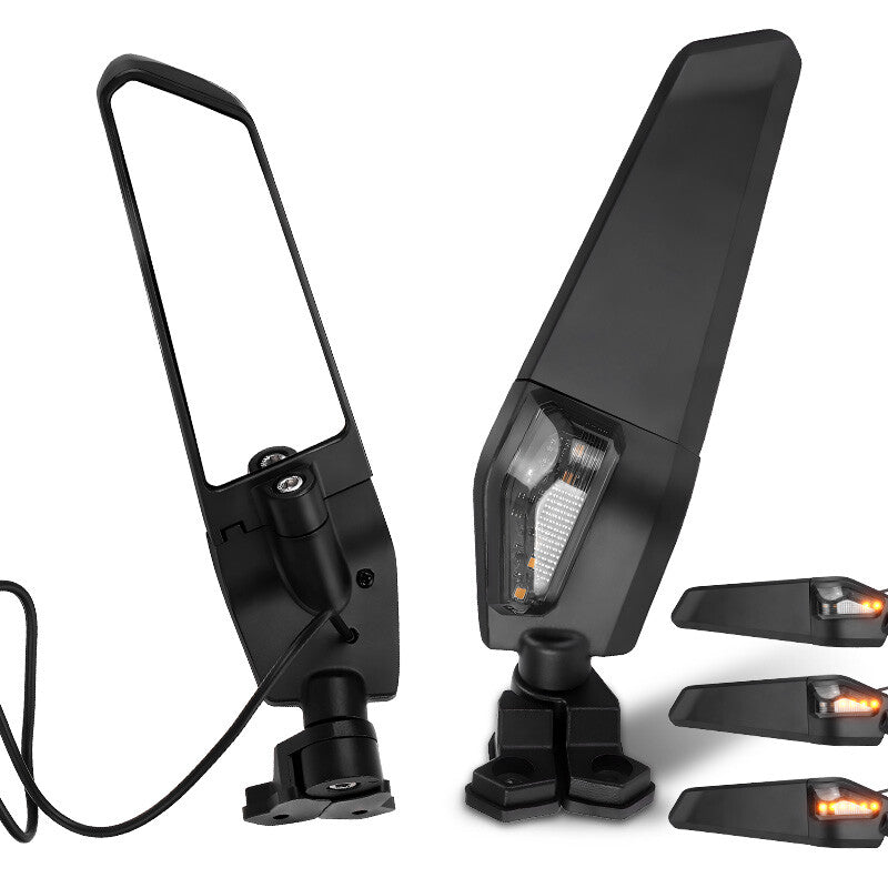 Rearview Mirror W/ LED Light for Kawasaki Z650 Z750 Z800 Z900 Z900RS Z1000