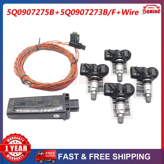New Set TPMS Tyre Pressure 5Q0907273B 5Q0907275B Use for Audi A3 for Golf 7 for Tiguan