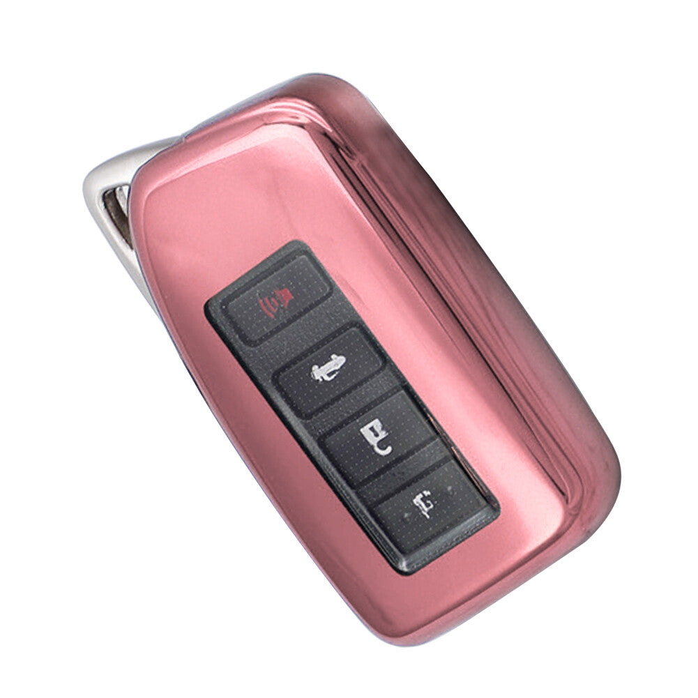 Chrome Pink TPU Key Fob Cover Fit for Lexus for ES RX IS GS LX NX RC