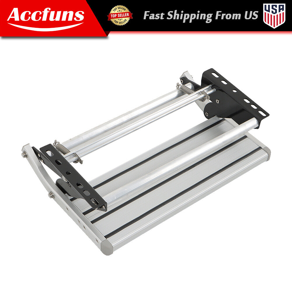 Aluminum manually pull-out retractable single-step RV camping platform stairs - n