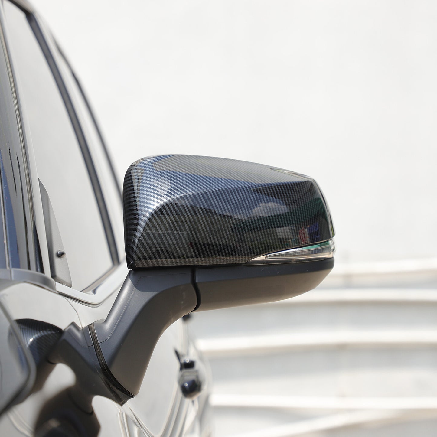 Carbon fiber side mirror trim covers for 2024 Grand Highlander n