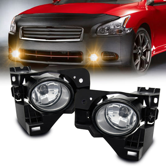 Fog Light Assembly Fits 2009 - 2014 for Maxima (Switch and Wiring Kit) L+R- v