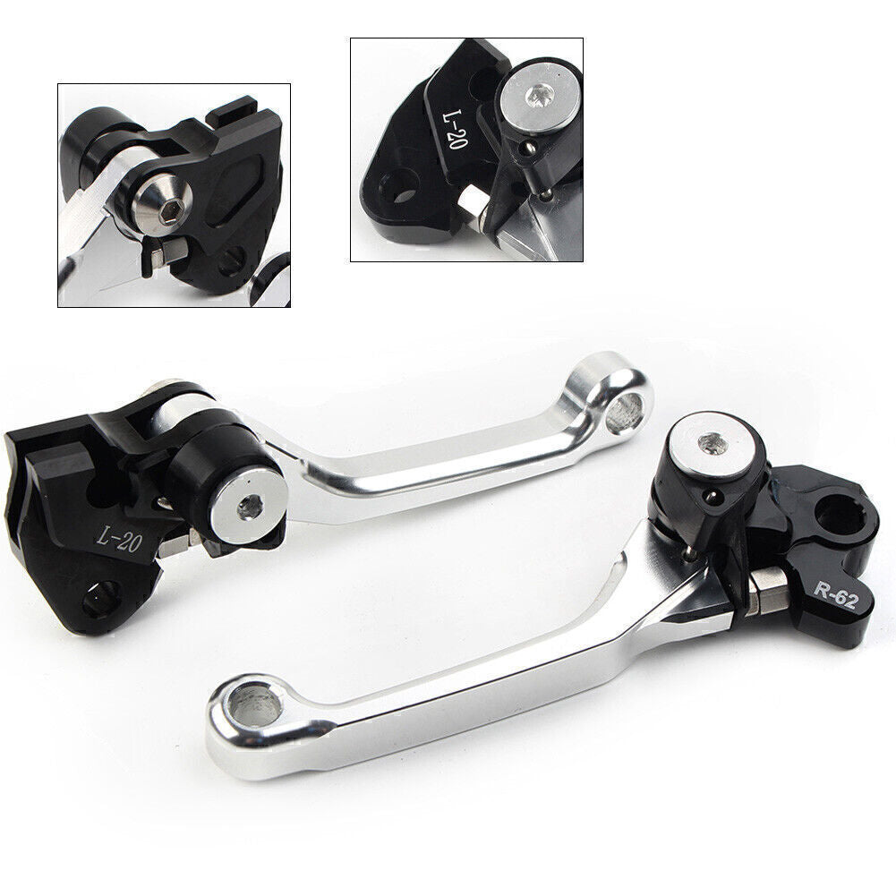 Brake Clutch Levers Handle Fit for Suzuki RMZ450 2005-2019 2020 2021 2022 SILVER po