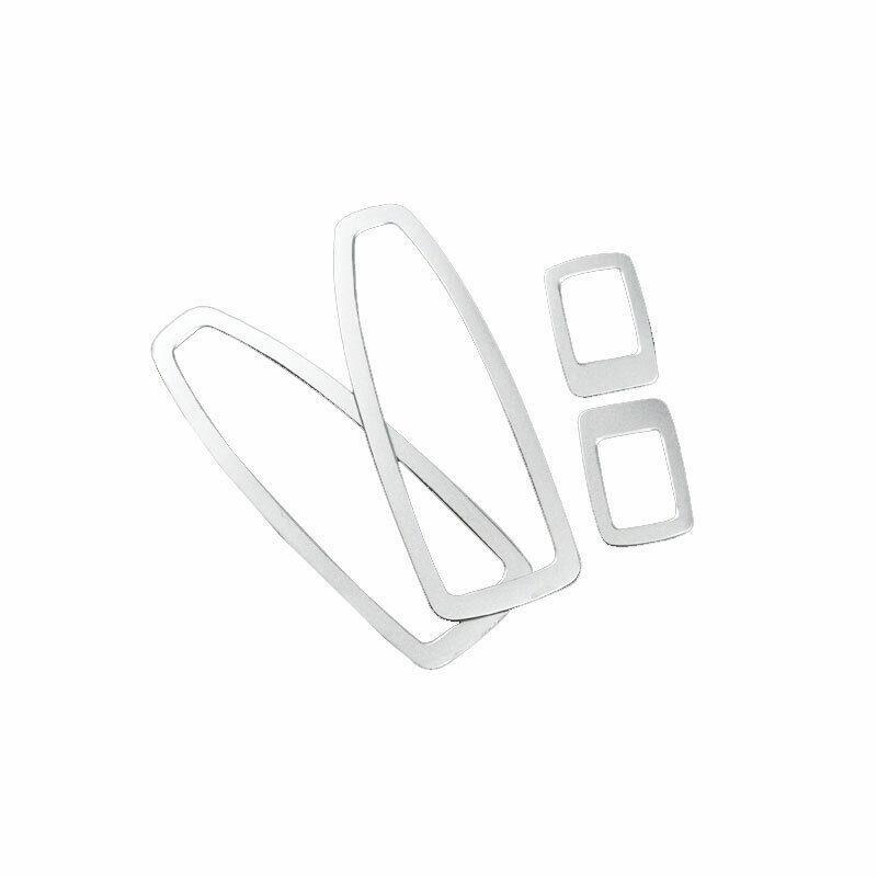 Window Lock Lift Panel Trim Frame for BMW 3 4 Series GT 2013-19 Silver Aluminum