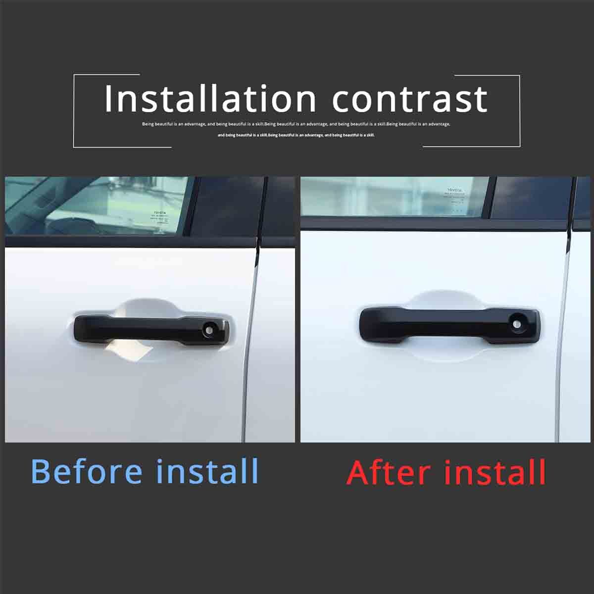 Matte Black Exterior Door Handle Cover Trim Set (4 Pieces) for Tendera 2022-2024 n