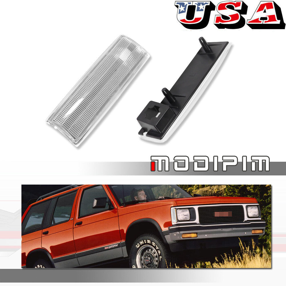 Transparent side marker corner reflectors on both sides are suitable for GMC for Oldsmobile - v