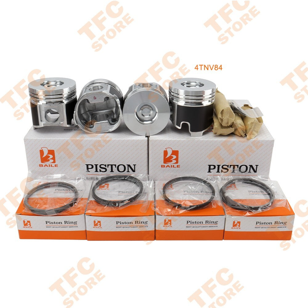 4 x STD Piston  Ring Set Kit FOR Yanmar 4TNV84 Engine New