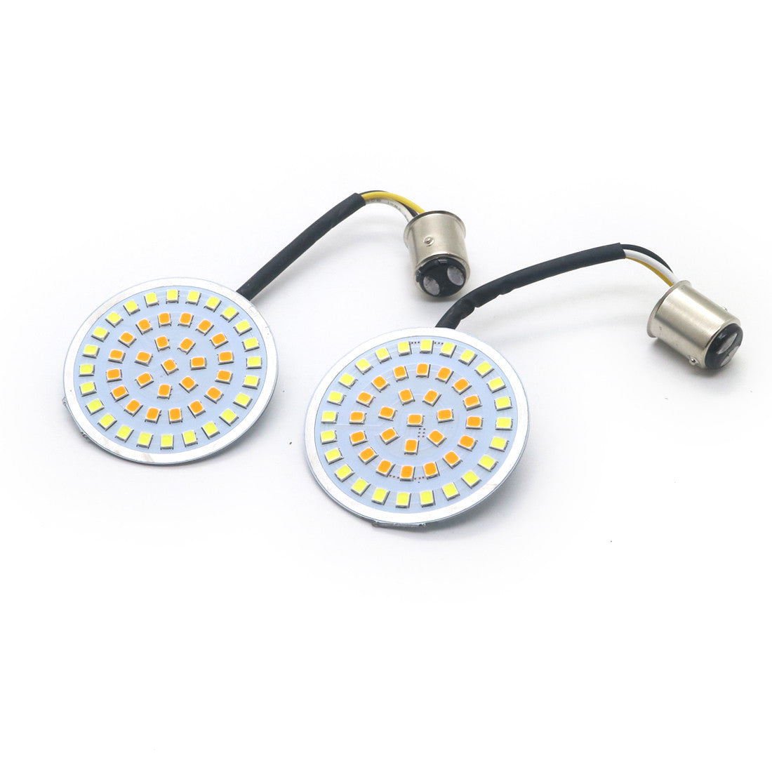 Bullet 1157 Amber White LED Turn Signal Insert for Harley Touring Sportster Dyna Q