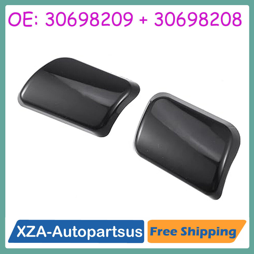 Pair Front Headlight Washer Nozzle Cover Cap Left Right for Volvo XC90 2003-2006