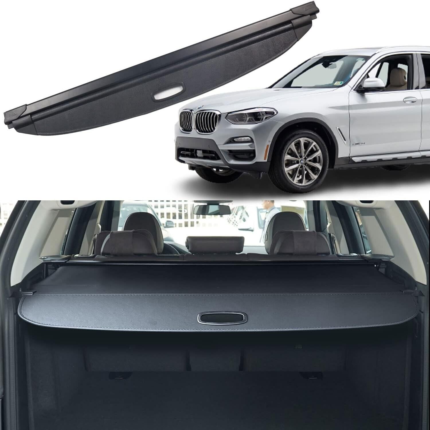 for BMW X3 2018-2023 Parcel Shelf Load Cargo Cover Luggage Black Blind Shield