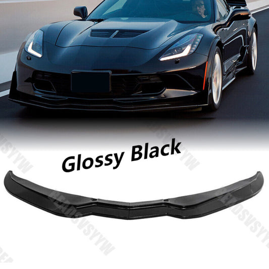 Front Bumper Lip Splitter Black Winglet for Corvette C7 Z06 2014-2019 Stage 3 n