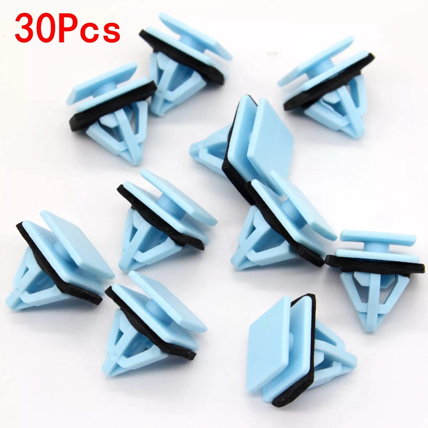 30 Pcs Blue Nylon Rocker Panel Molding Clips Sealer Fits for Hyundai 87758-3L000