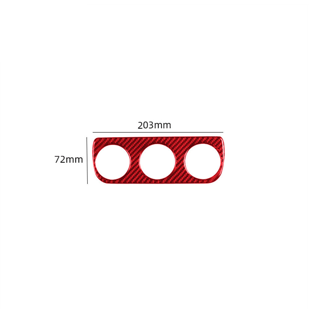 4X Red Carbon Fiber Door Control Cover Trim For Hilux 2015-2021 Type A v