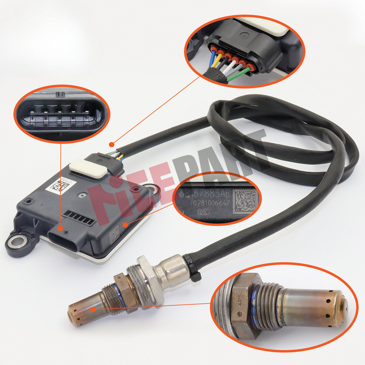NEW NOX Sensor 68167883AB 0281006647 Compatible with for Ram 2014 2015 2016