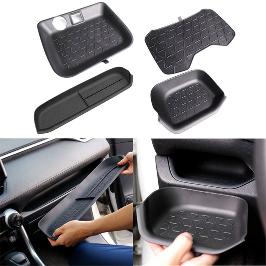 for Toyota RAV4 2020-2022 Water Cup Holder Storage Box Insert Tray Mats Pad 4PCS Q