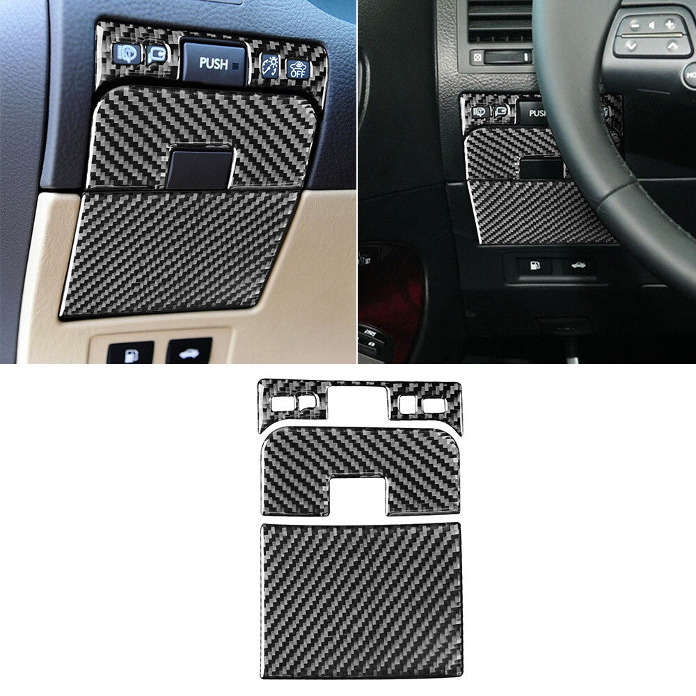 Carbon Fiber Rear Trunk Switch Button Panel Trim for Luxus GS 2006-11Accessories