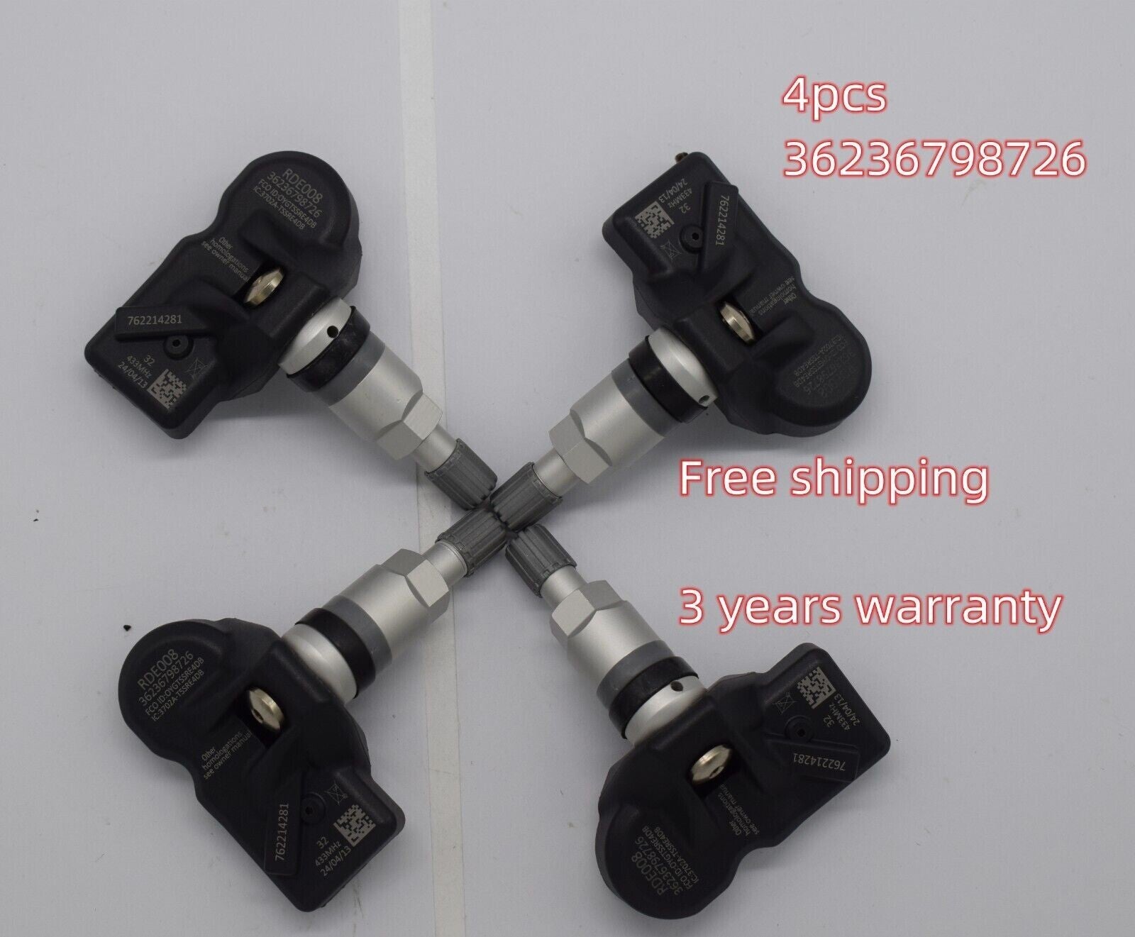 4-piece TPMS tire pressure sensor kit for 2008 and 2009 for Mini #36236798726 433MHz n