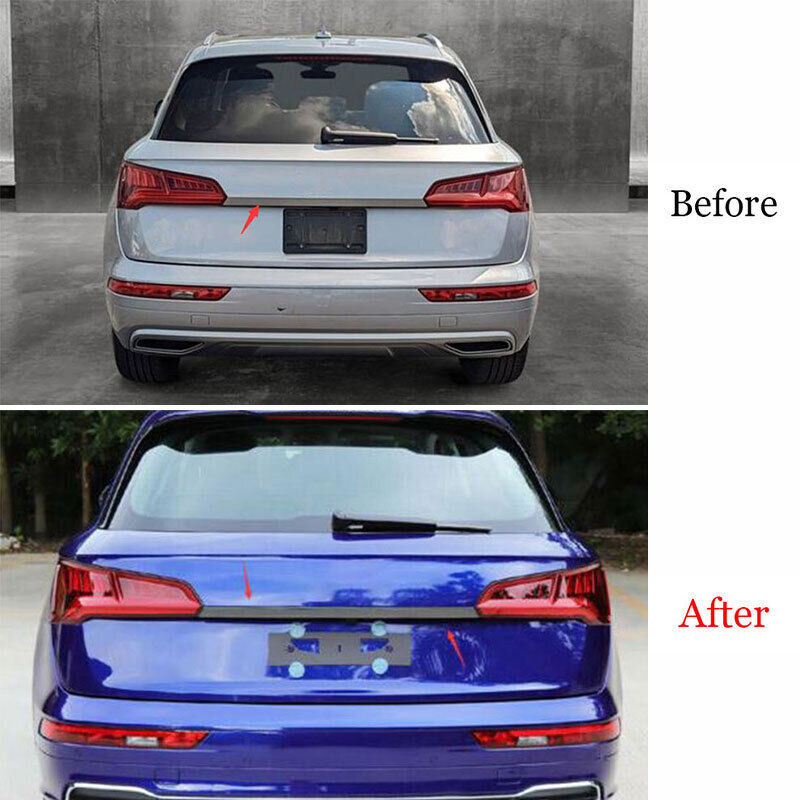 Rear Tailgate Trunk Lid 1pcs Fit for Audi Q5 2018~2021 Cover Trim Black Titanium