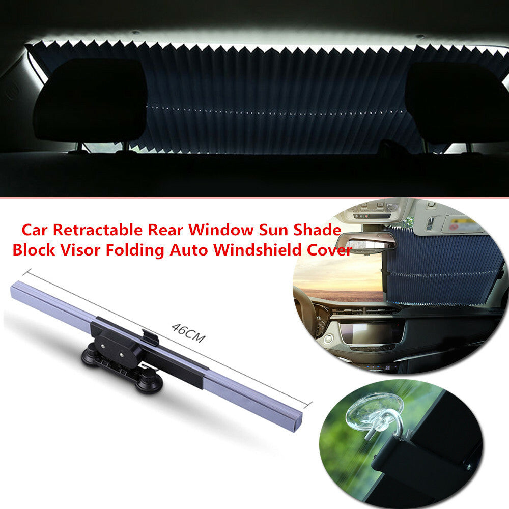 Car retractable rear window sunshade, car windshield protective cover, protective film - n