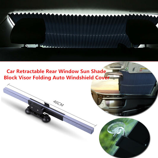 Car retractable rear window sunshade, car windshield protective cover, protective film - n