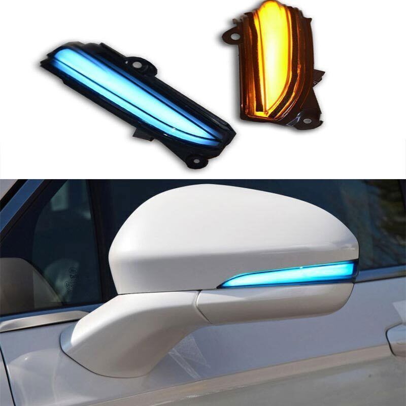 for Ford Mondeo Fusion 13-2020 Rear Blue/Amber Streamer LED Side Mirror Light 2X
