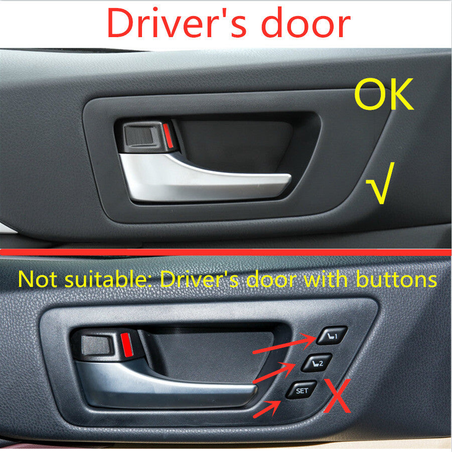 for Toyota Highlander 2017-2019 Silver Interior Door Handle Dish Cover Trim
