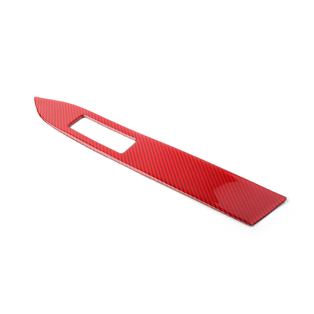 Red Carbon Fiber Copilot Dashboard Cover Trim Fit  for ford  for Mustang 15-19 Decor Panel Q