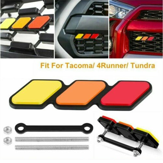 1 piece for Tacoma TRD Tundra RAV4 Tricolor Grille Badge Car SUV Tri-color Tricolor Grille Tri-color Tri ... n