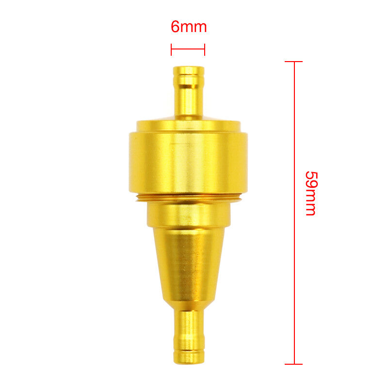 Motorcycle fuel filter 6mm CNC aluminum alloy filter modification filter element Q