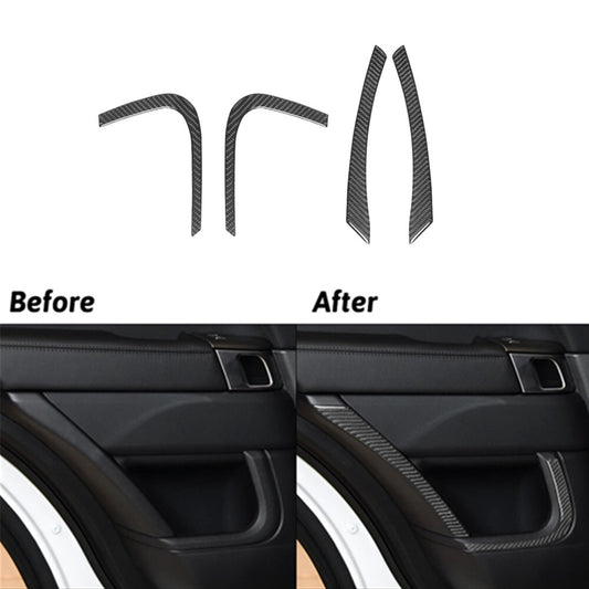 Carbon Fiber Rear Central Cup Holder Frame Trim Cover for KIA Sedona 2015-2016 A v