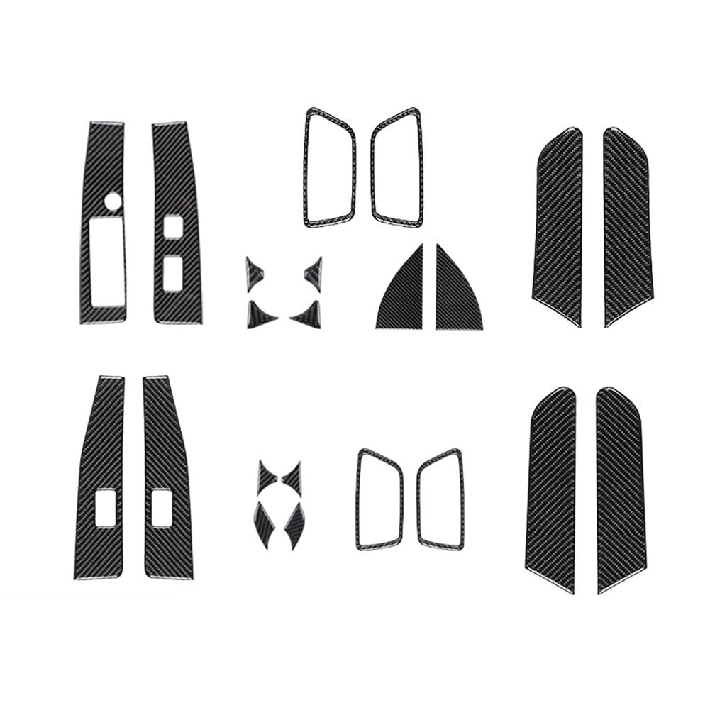 3Pcs Carbon Fiber Automatic Gear Shift Panel Cover Trim For Hilux 2015-21 v