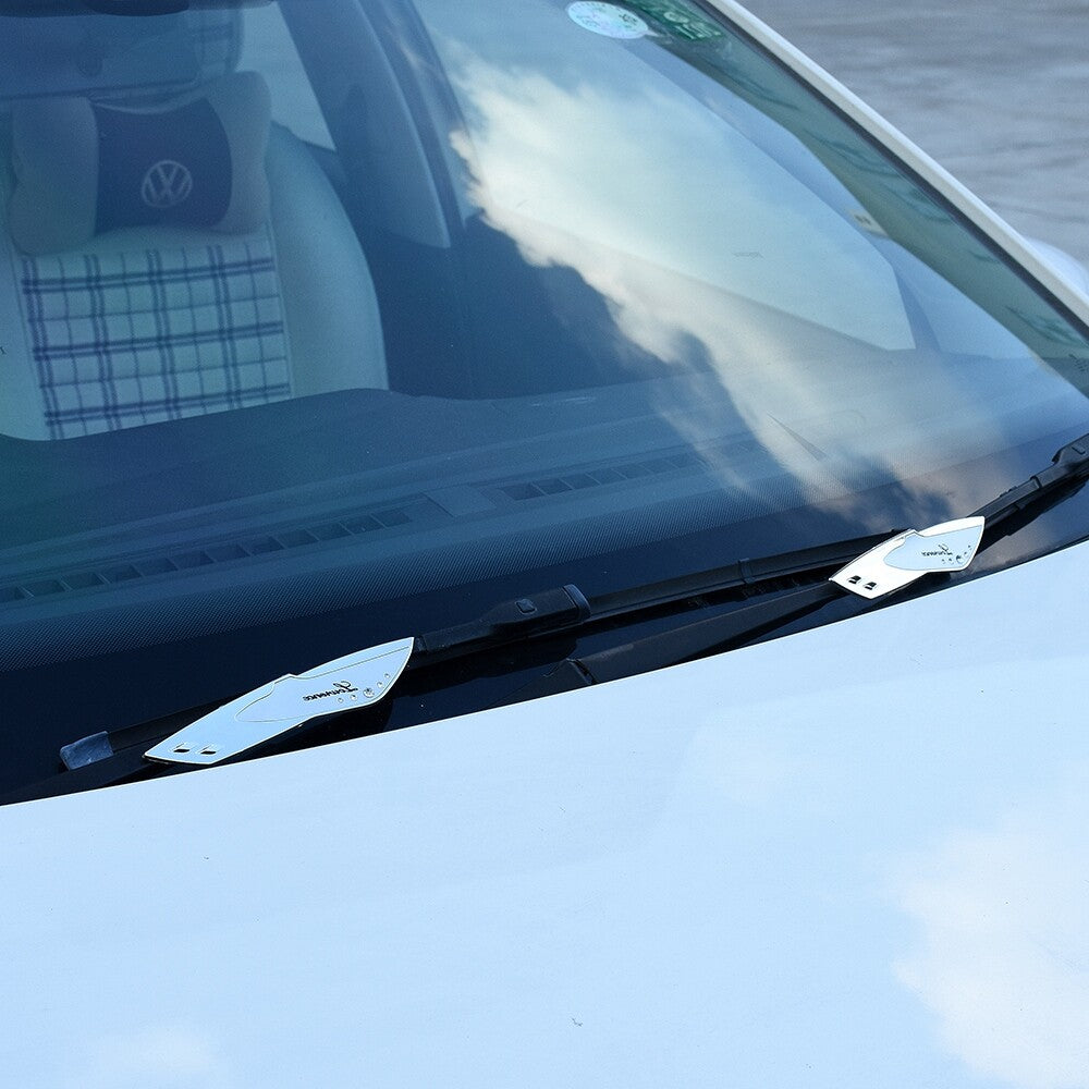 2x Silver Car Windshield Wiper Stand Wiper Presser Wing Blade Pressure Tablets