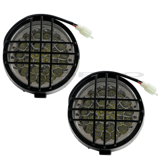 2 LED headlights suitable for 125cc, 150cc, and 200cc four-wheeler go-karts, all-terrain vehicles, and UTVs.