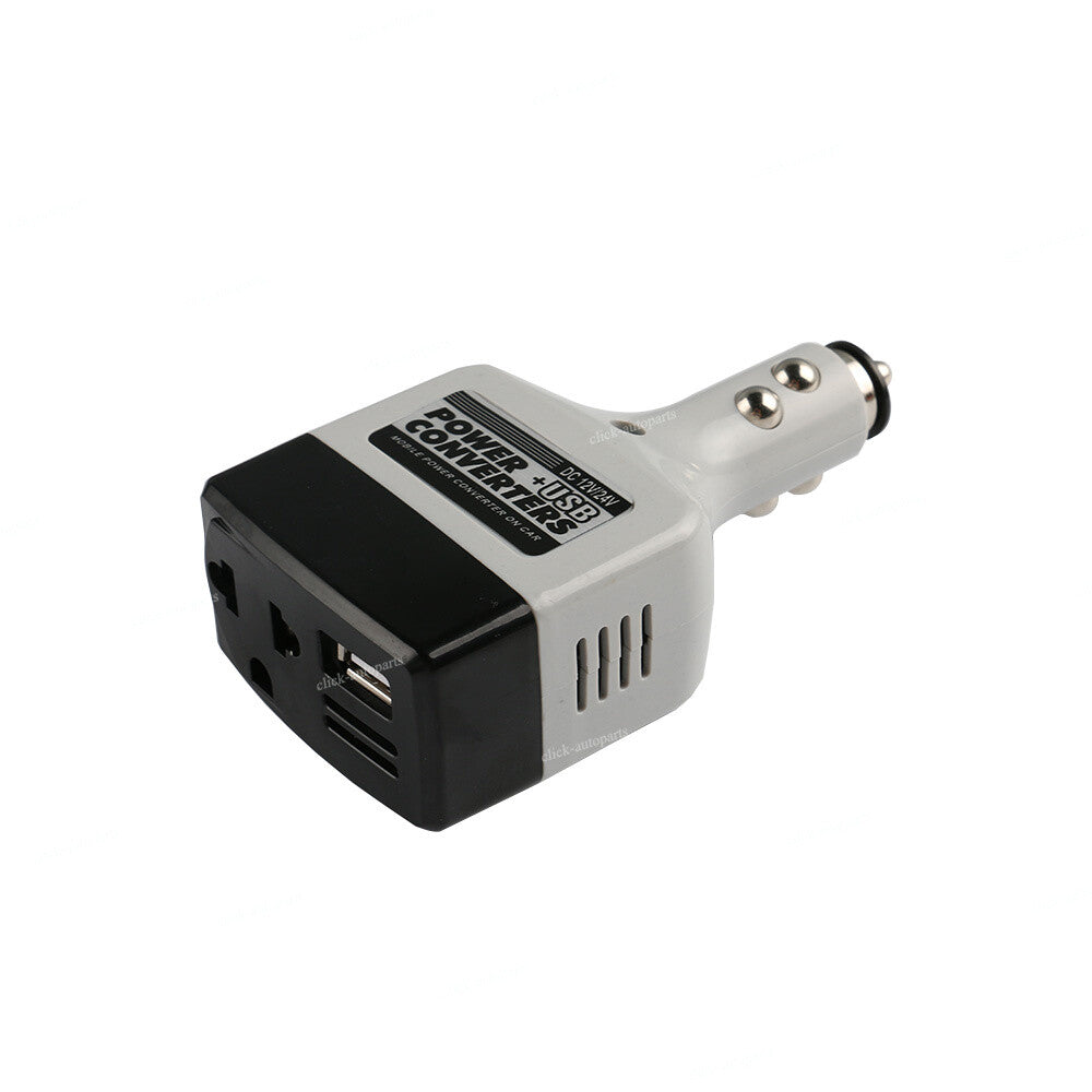 Car Power Converter Adapter Inverter USB Outlet for Charger 12v/24v to 220V DC to AC Q